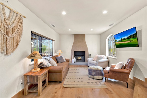 Family Den Area - Wood Burning Fireplace