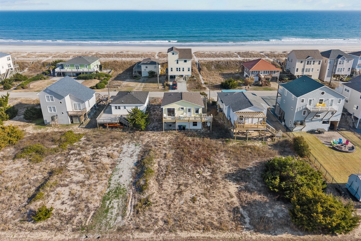 Aerial view of It&rsquo;s About Tide just steps from the Atlantic