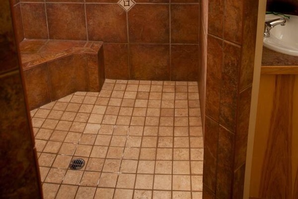 Upstairs bathroom walk in shower