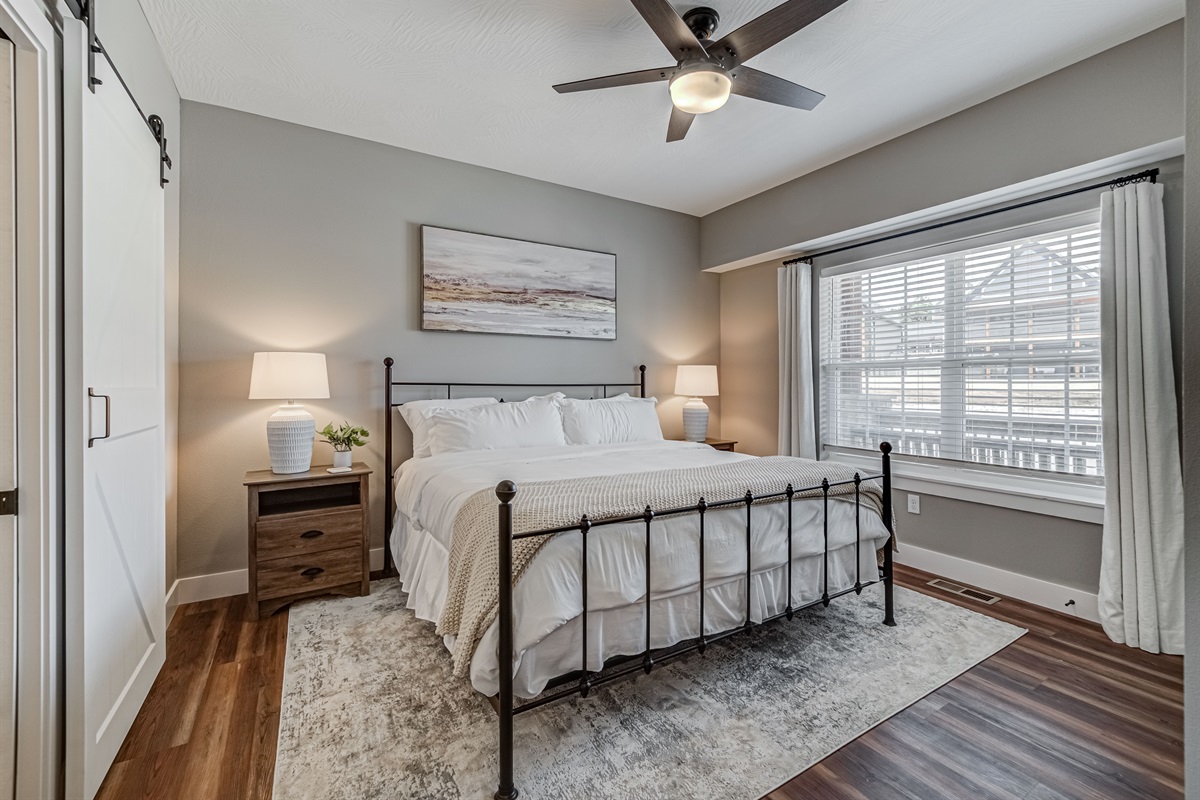 Main level King #1 with attached bathroom