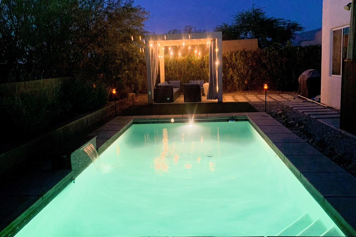 Summers are great for a cool evening dip in the pool.