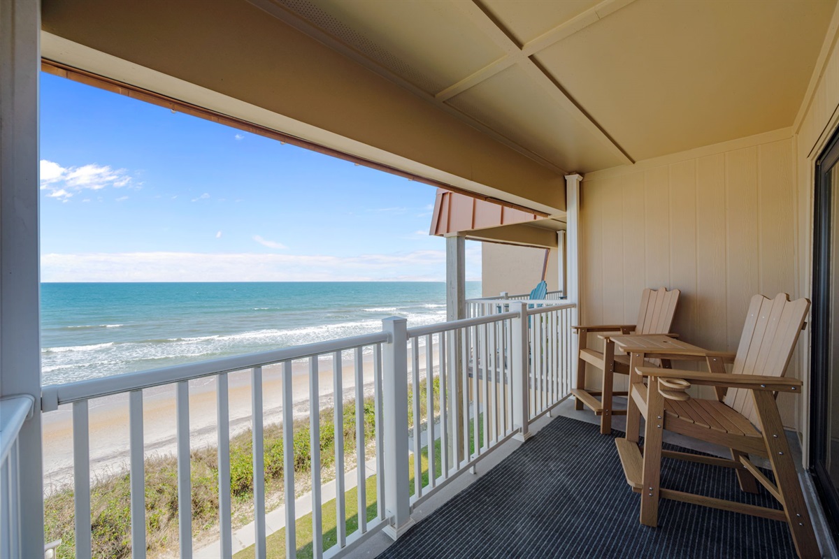 Enjoy sweeping ocean views from your private covered balcony!