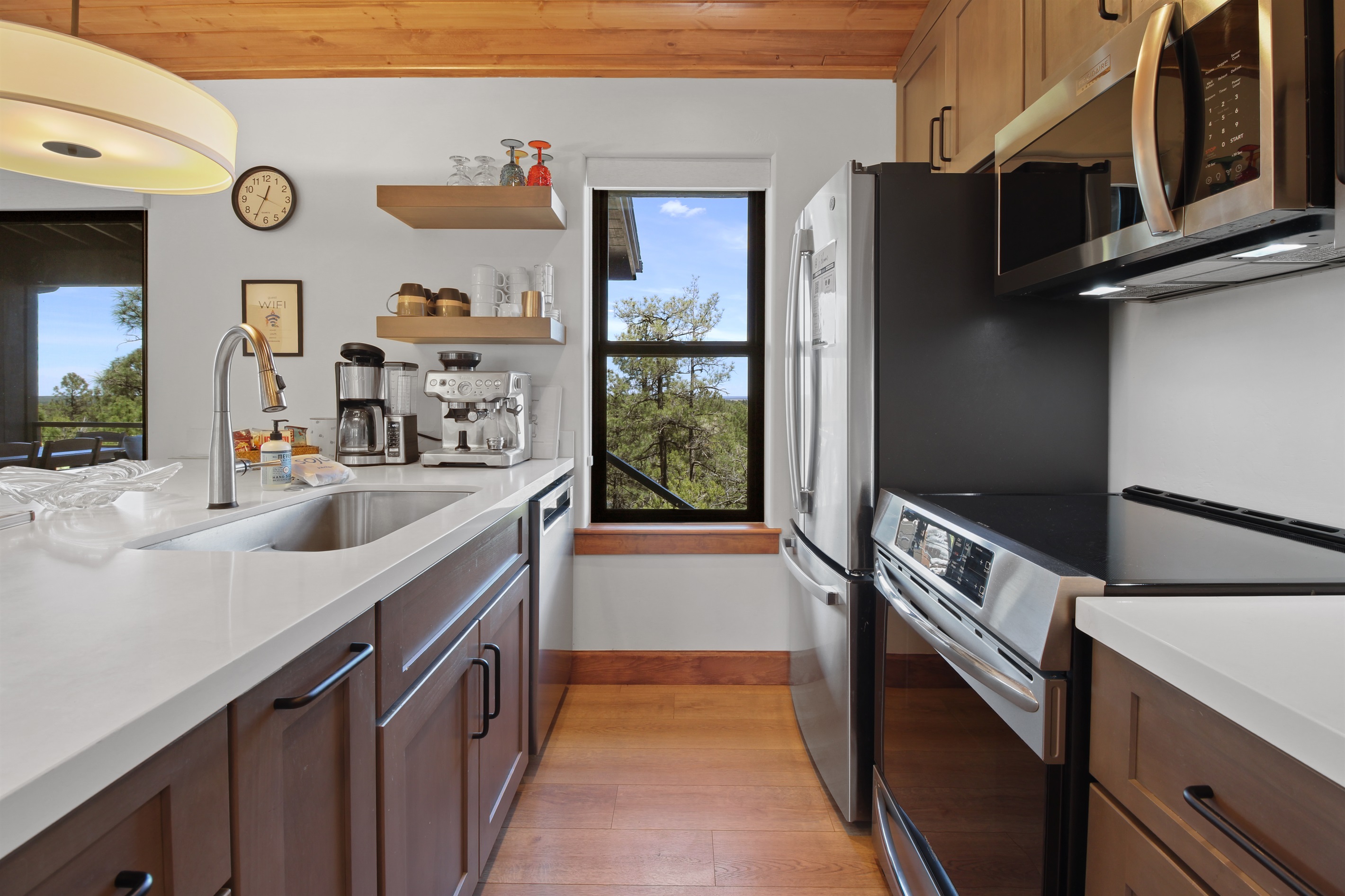 Modern appliances and induction cooktop