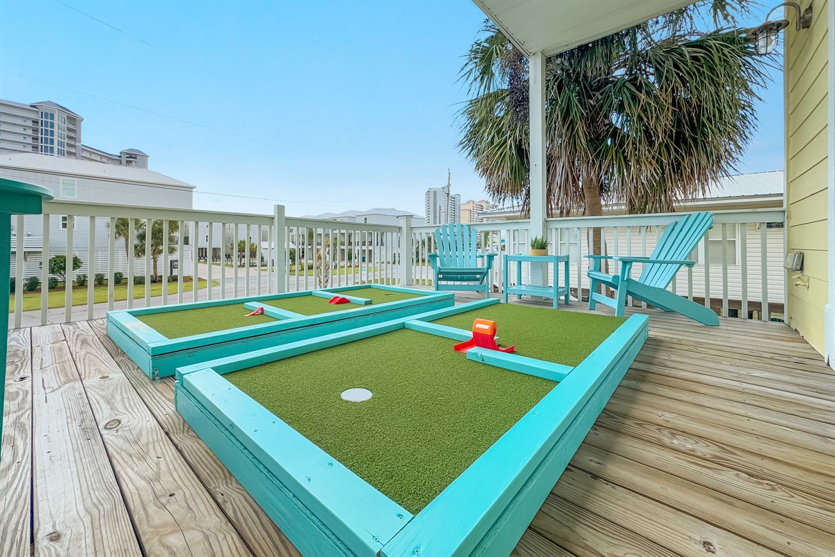 Fun for all ages out on the deck.