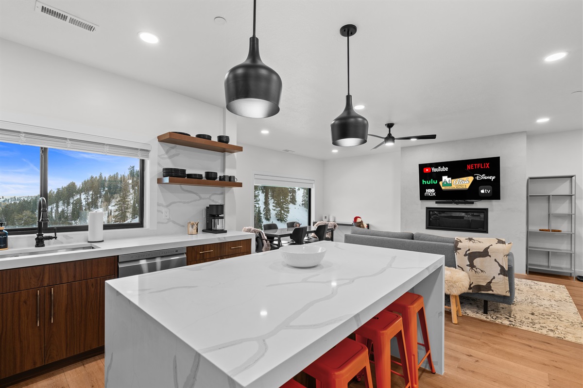 Chef-friendly layout with sleek modern finishes.