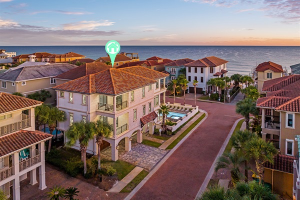 Directly across the beach/beach access with amazing gulf views!