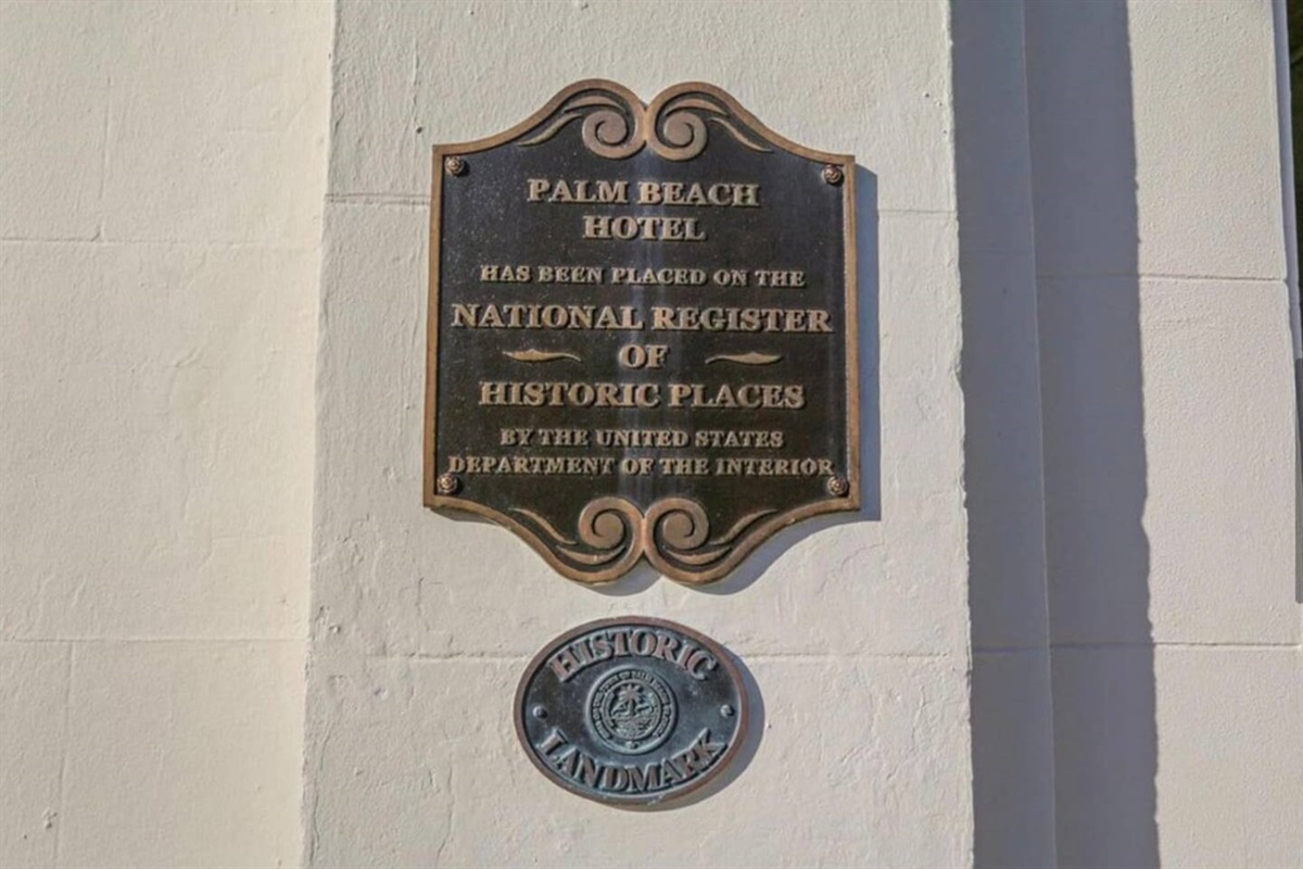 On the National Register of Historic Places - The Palm Beach Hotel.