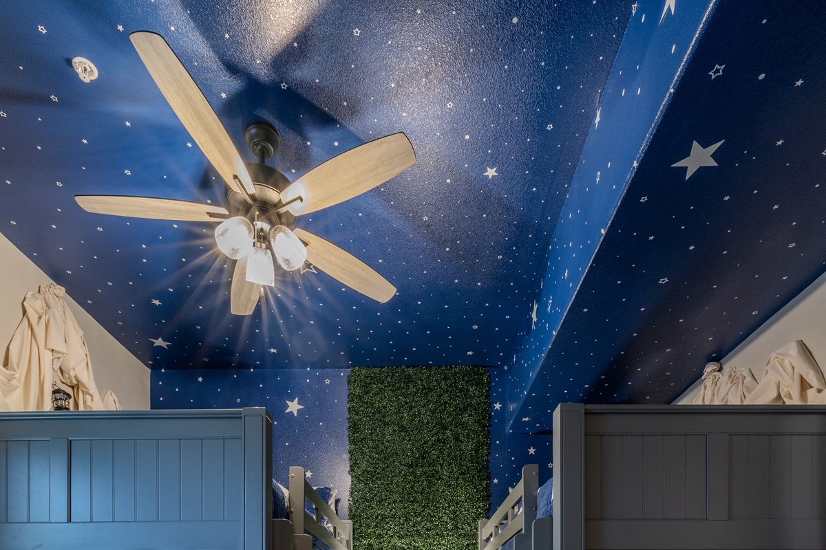 Custom glow-in-the-dark star ceiling