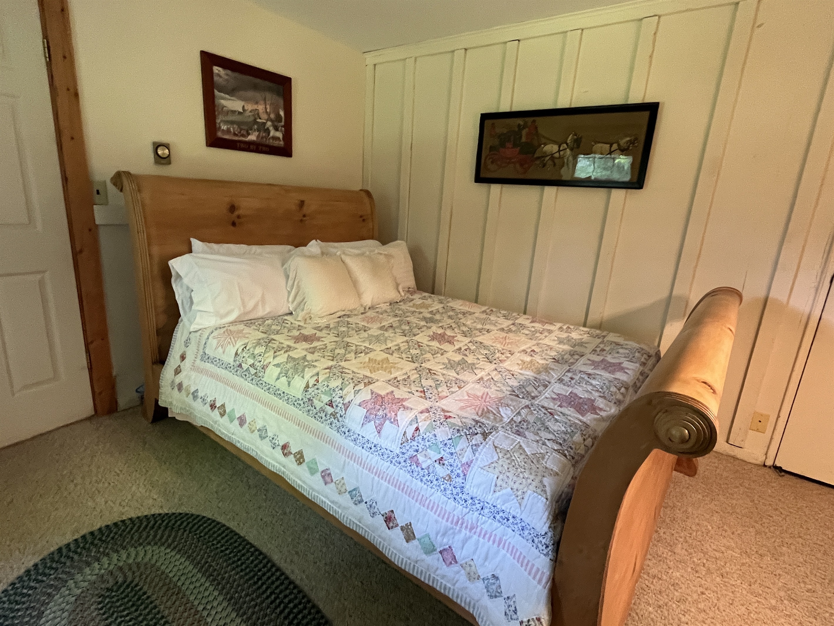 Lower level Queen sleigh bed