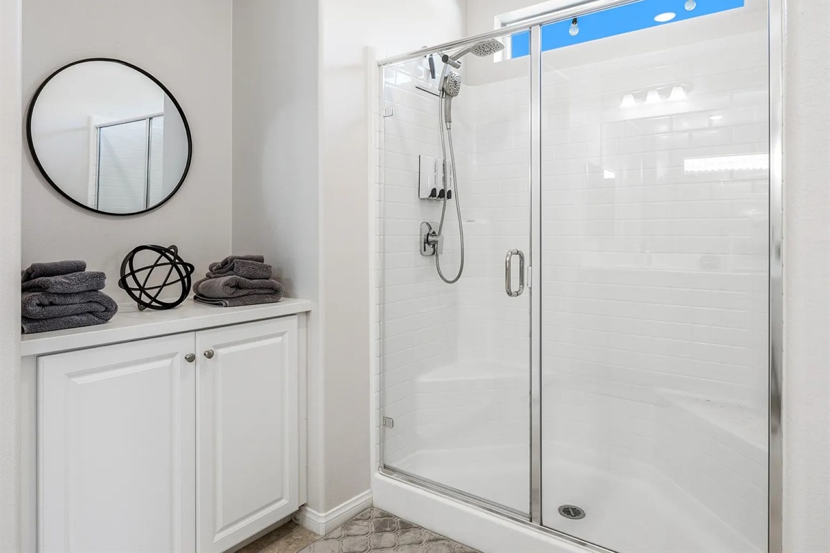 Master bathroom with walk-in shower
