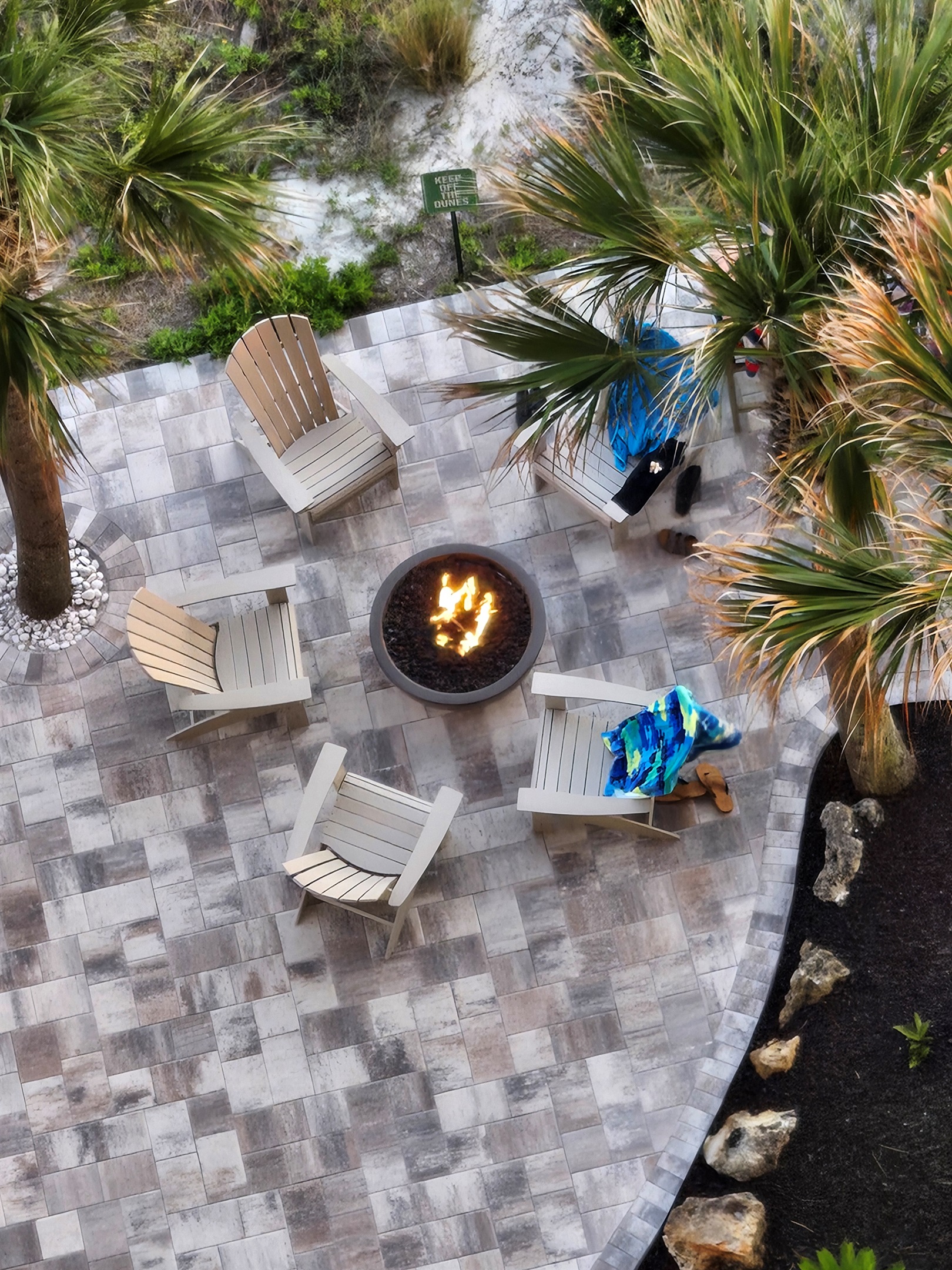 one of the new fire pits from above