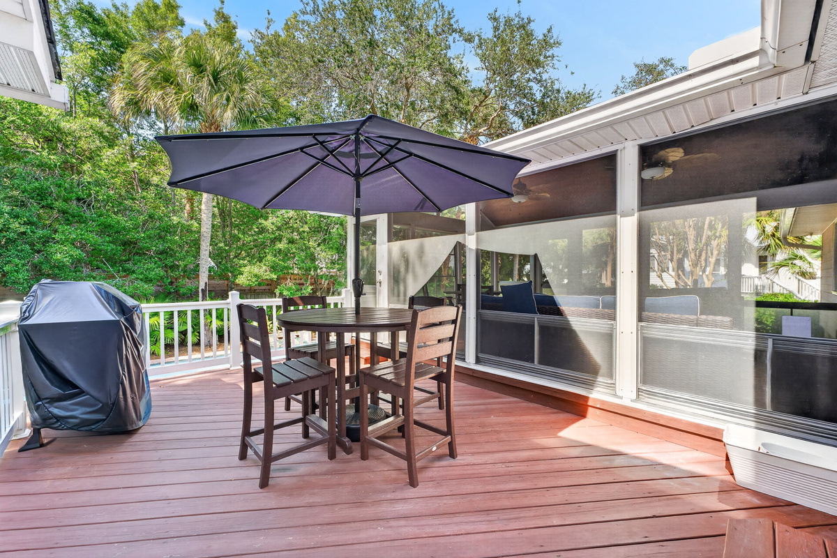 Back deck | IOP Poolside Paradise | 112 Sparrow Drive | Isle of Palms, SC | IOP Escapes