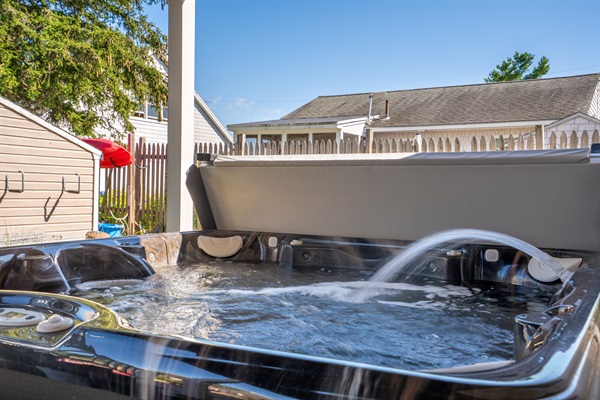 Be sure to relax and unwind in our hot tub — it’s waiting for you!