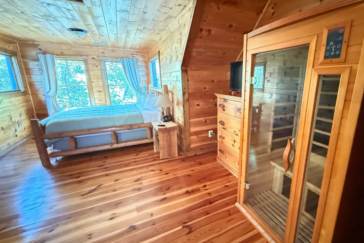 Enjoy the relaxing warmth of your private infrared sauna.