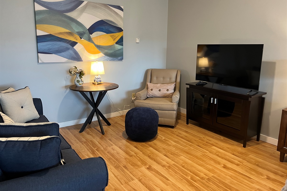 Lower level Family suite with Queen, Twin and lounge area