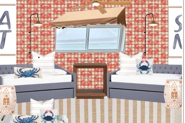 A fun, flexible space with two twin daybeds + pull-out trundles—perfect for kids, teens, or anyone! Enjoy bay balcony access, a shared Jack-and-Jill bathroom, and incredible sunset views that light up the sky each evening.