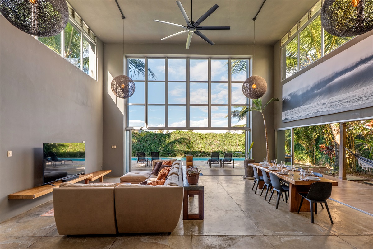 Bright bedroom with a cozy, comfortable bed.