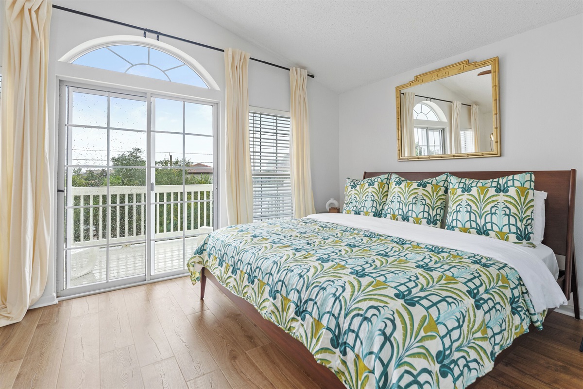 Located on the top floor is the Primary Bedroom with King size bed