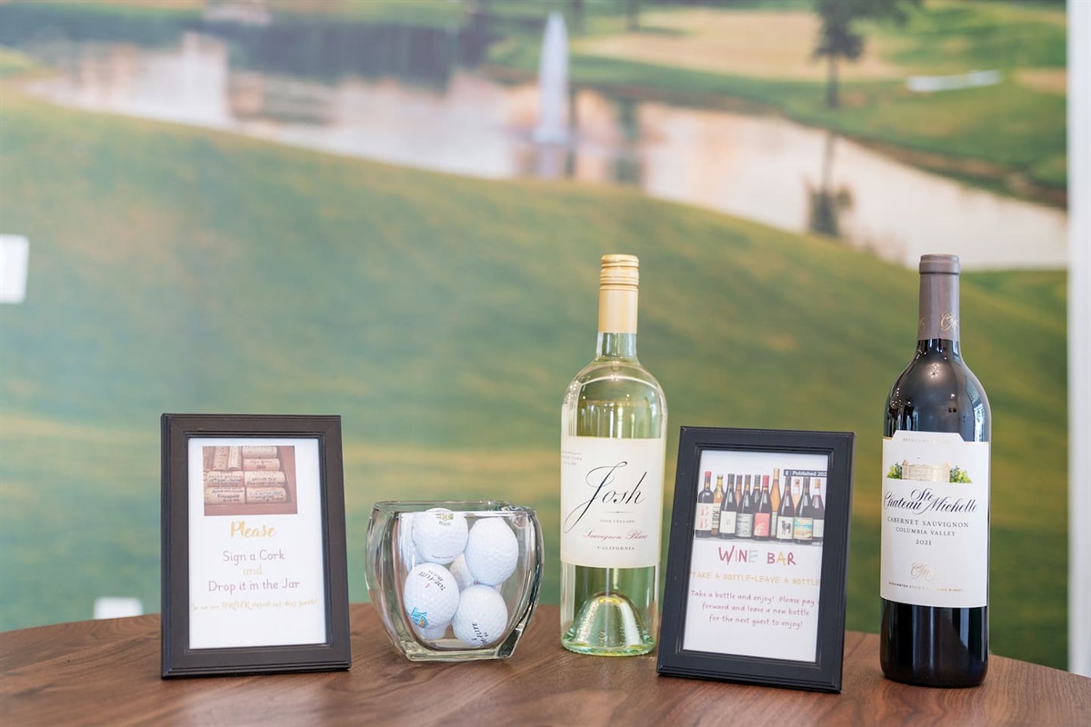 Take a bottle~Leave a bottle! For all those wine lovers, we have a white and a red wine for you to enjoy! We ask that you please pay it forward and replace any bottle you use for the next guest to enjoy.