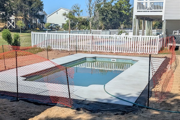 The pool is coming along nicely, and on track to be ready for May 1!