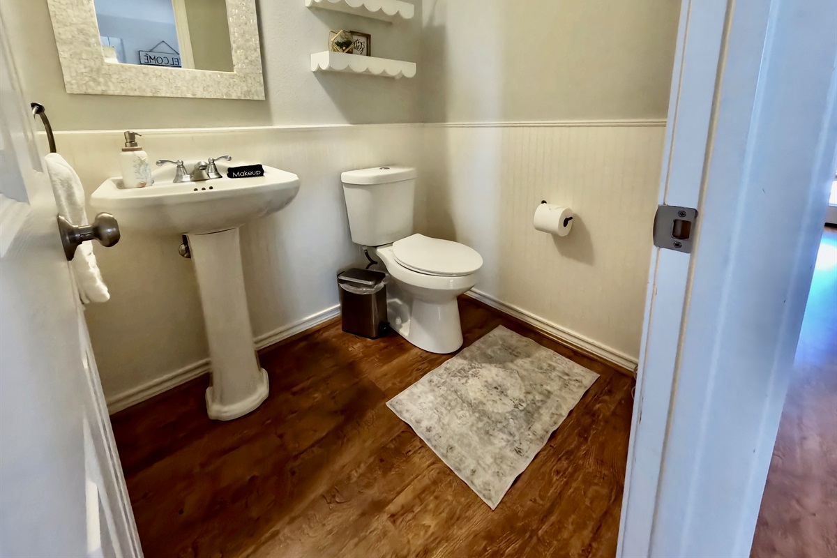 Half bah on main floor