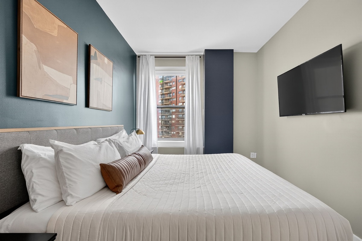The bedroom also has a smart TV that is ready for streaming to your hearts content!
