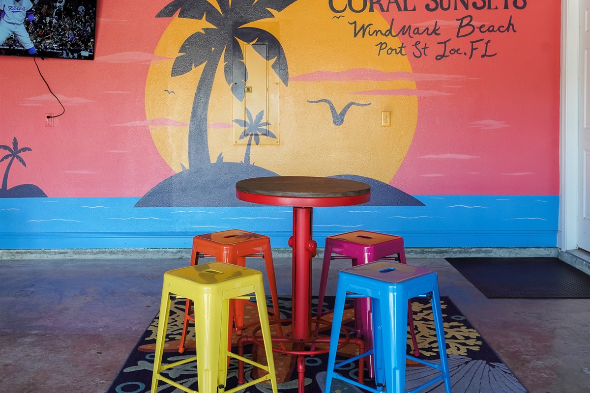 Perfect spot to hang out with seating and entertainment