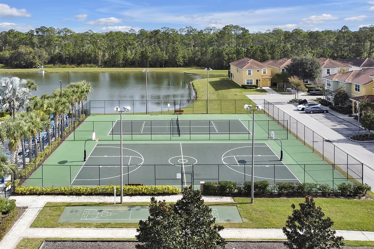 Full Basketball & Tennis/Pickleball Courts