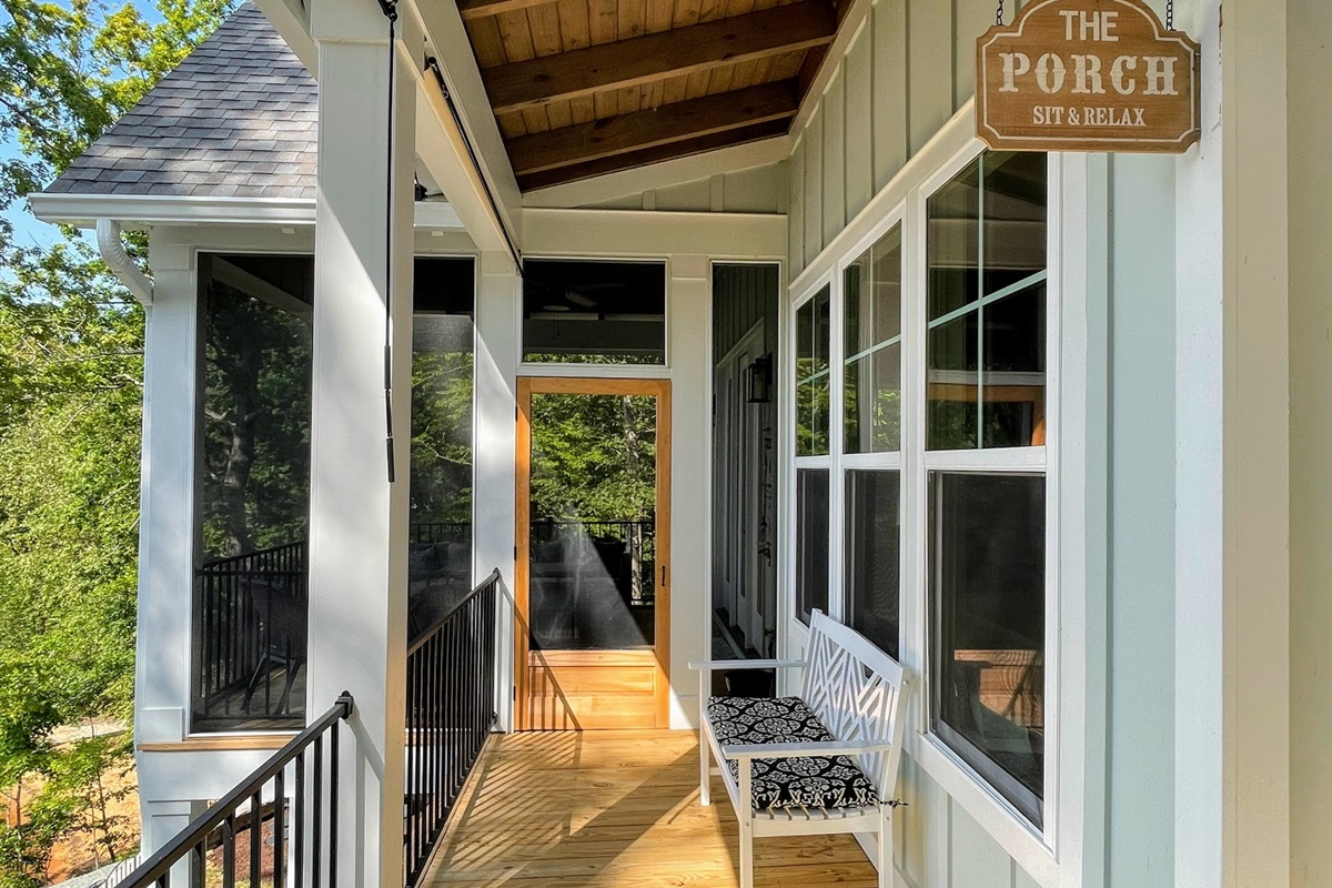 Take in the views from the wraparound porch