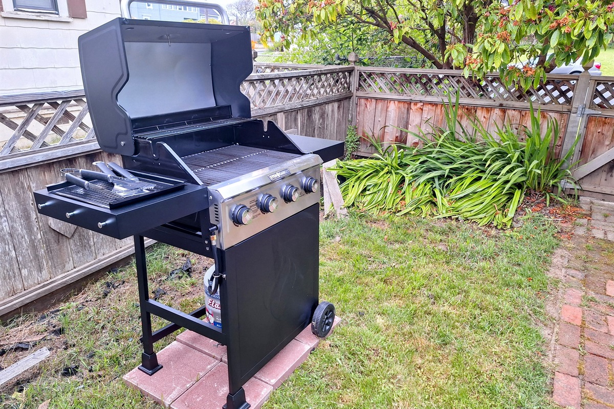 BBQ area and outdoor entertaining setup