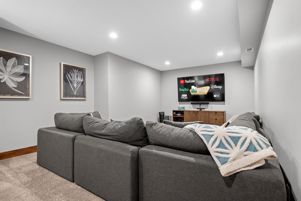 Enjoy time with family and friends in the second living room, located on the lower level.  Relax and enjoy a movie, read a book or play a game.
