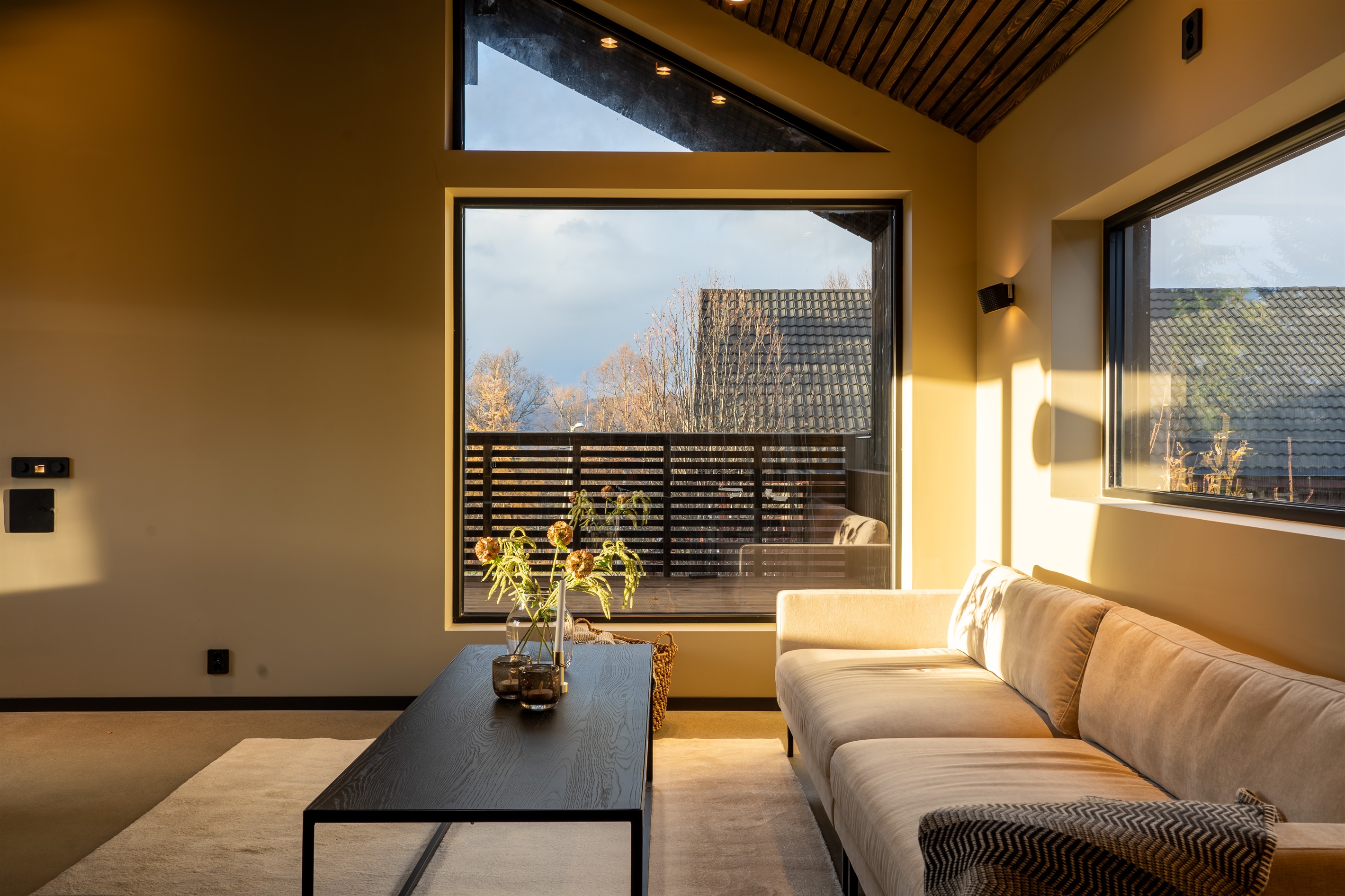 Sitting area. Sofa is high quality from 210