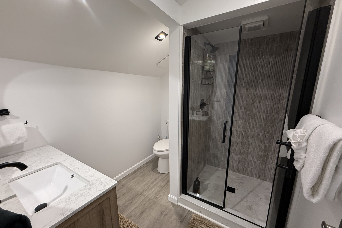 Refresh after a day in paradise with the loft's spacious shower.