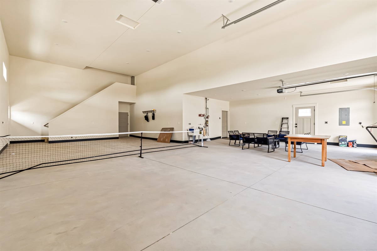 Pickleball Court, stairs to Bonus Room