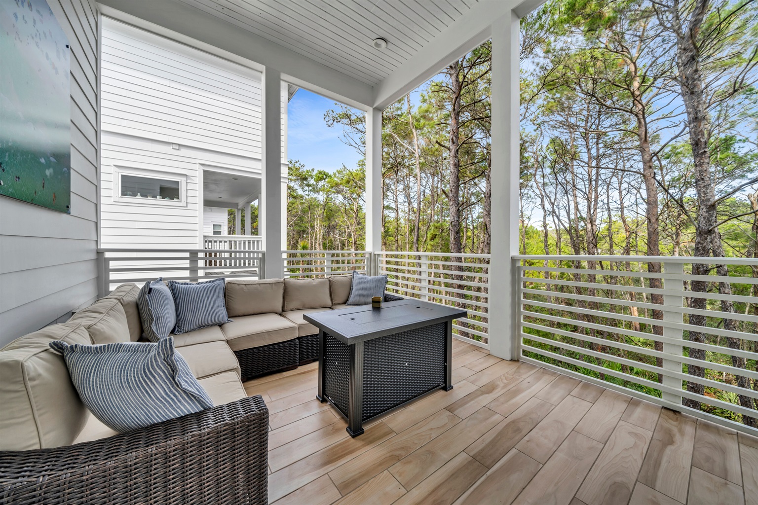 Enjoy the conversation and fire pit area on the second floor