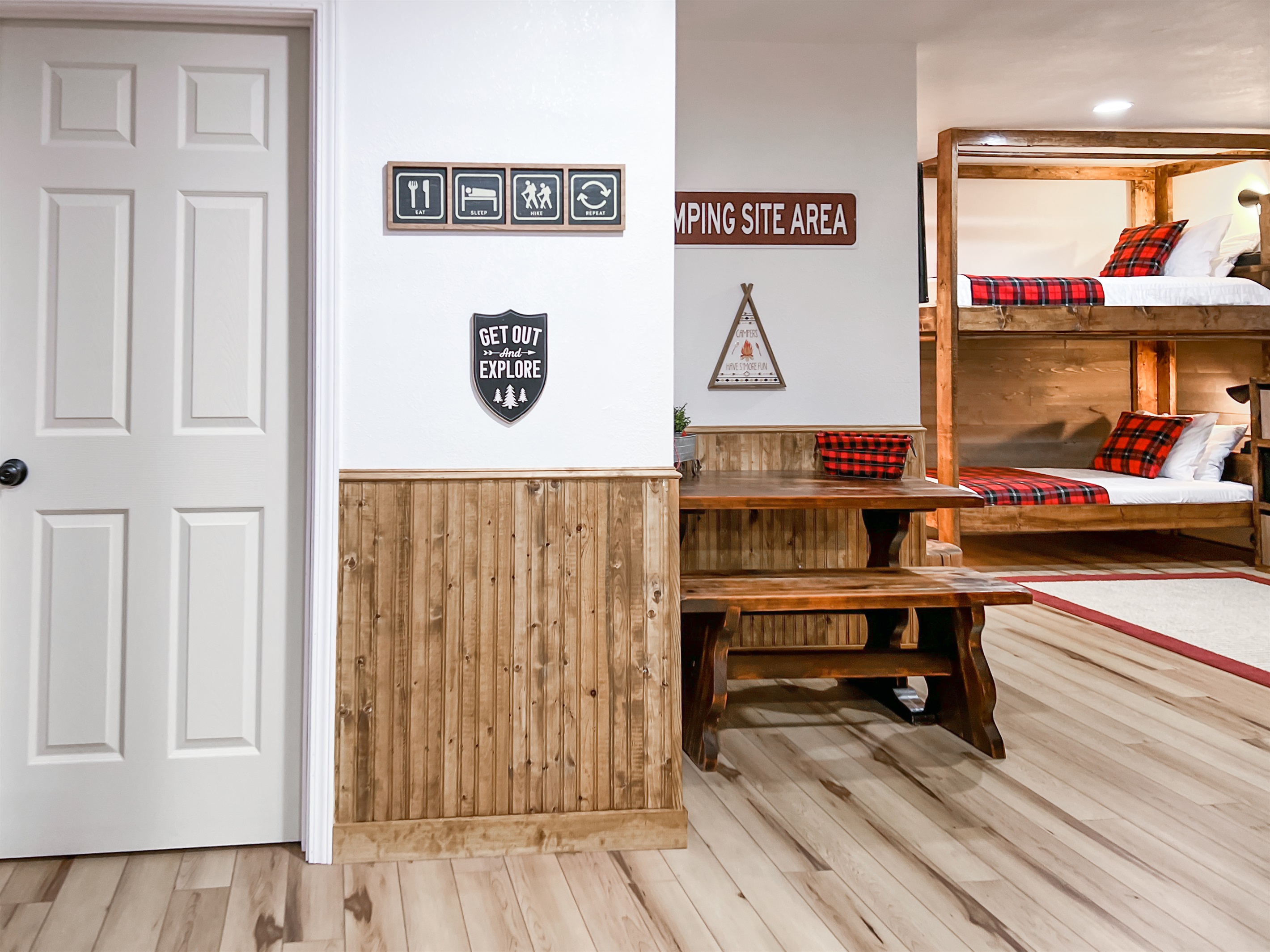 Laundry Room Door and Bunk Room