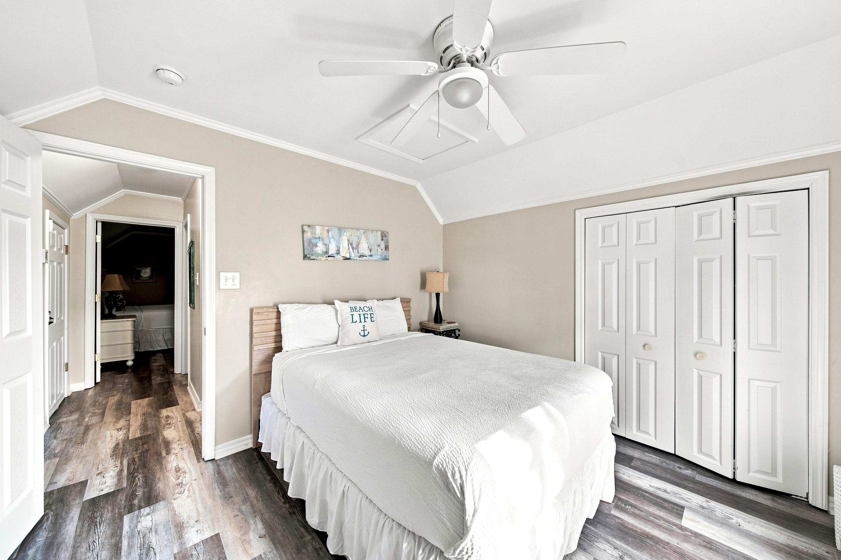 The primary suite also includes a walk-in closet and dressing area, so unpacking is a breeze.