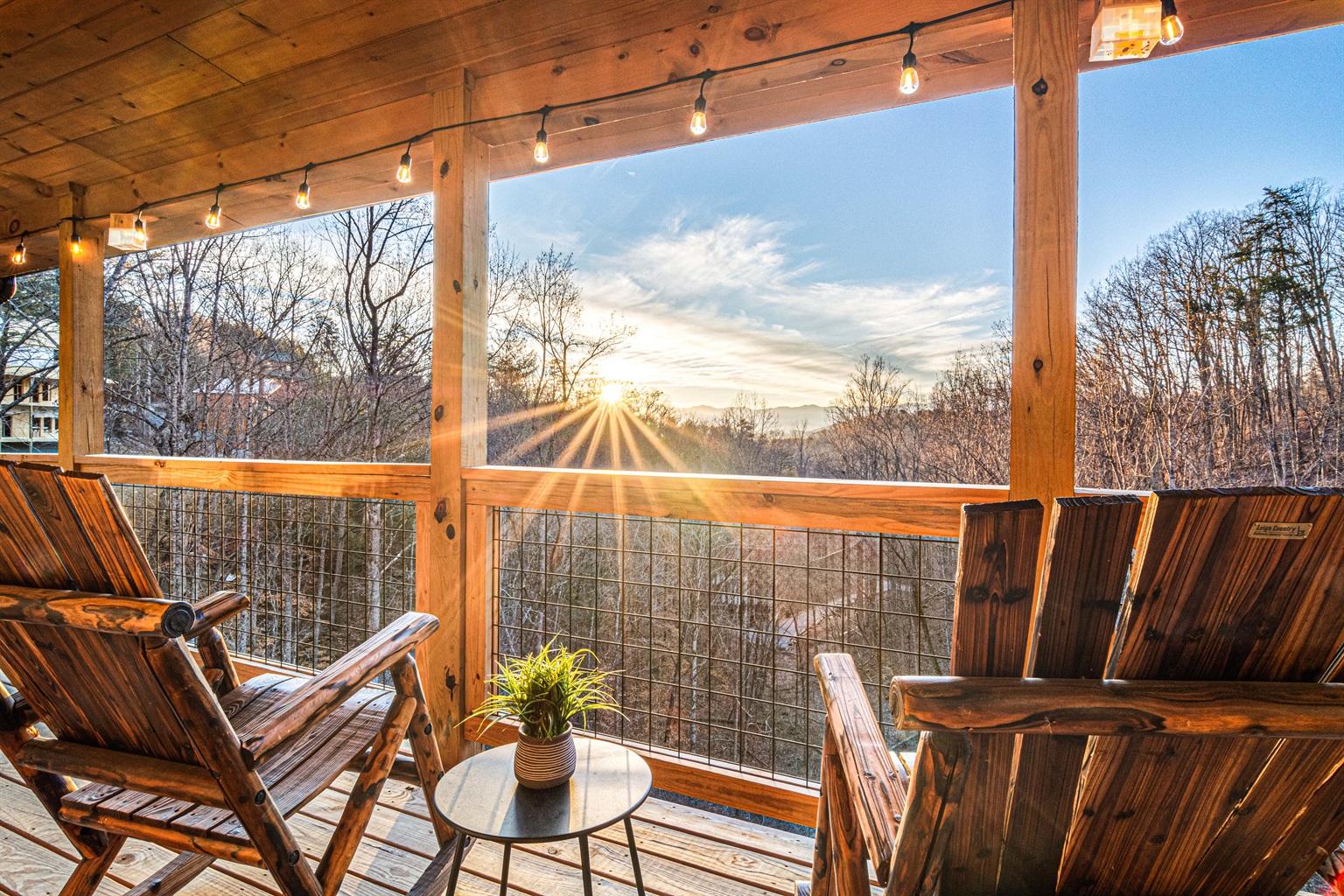 Your small to do list: Coffee right here every morning. Upper level deck has al fresco dining, nestled in the trees with long range mountain views.