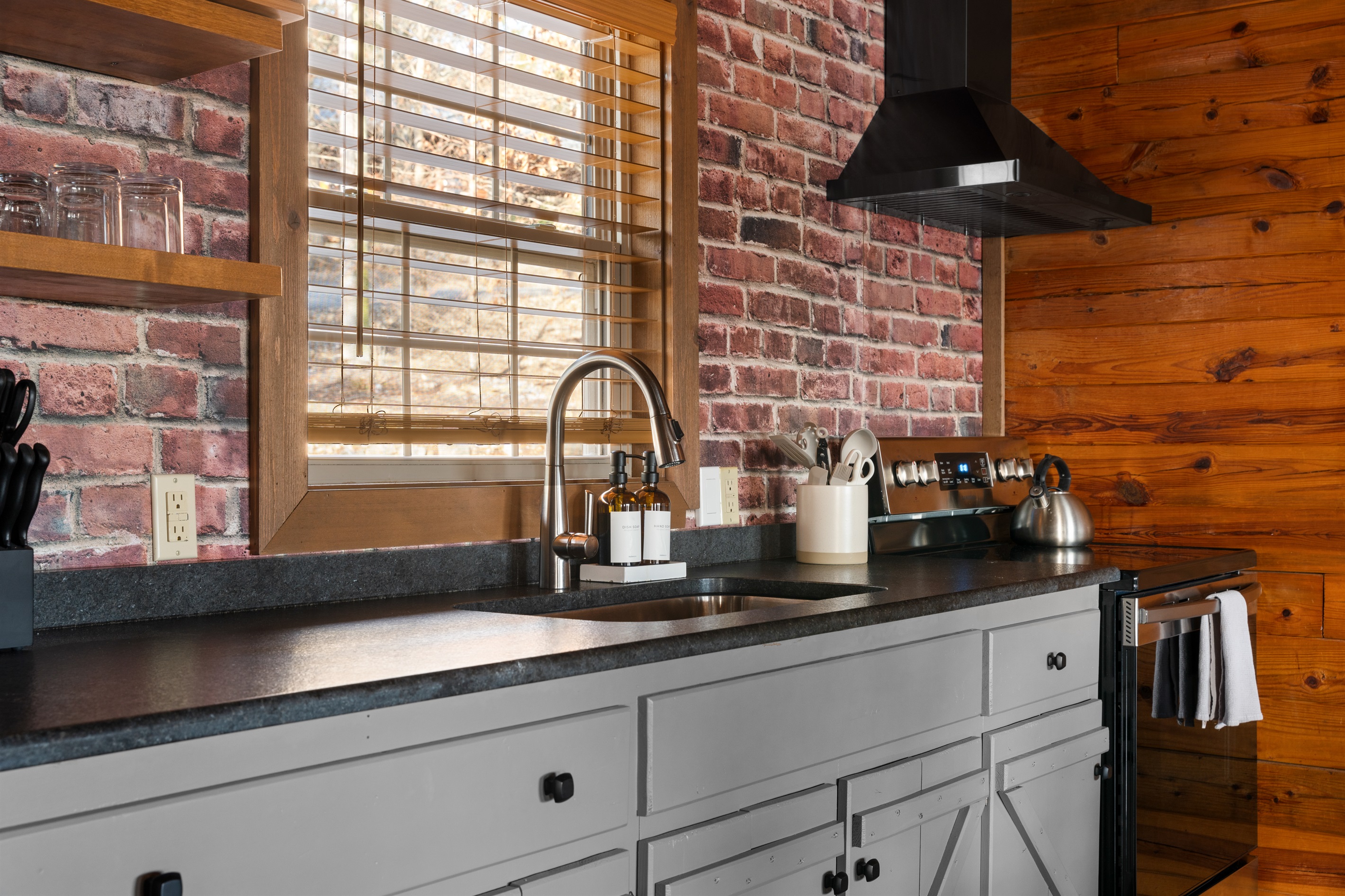 Your romantic retreat includes a kitchen made for inspired cooking