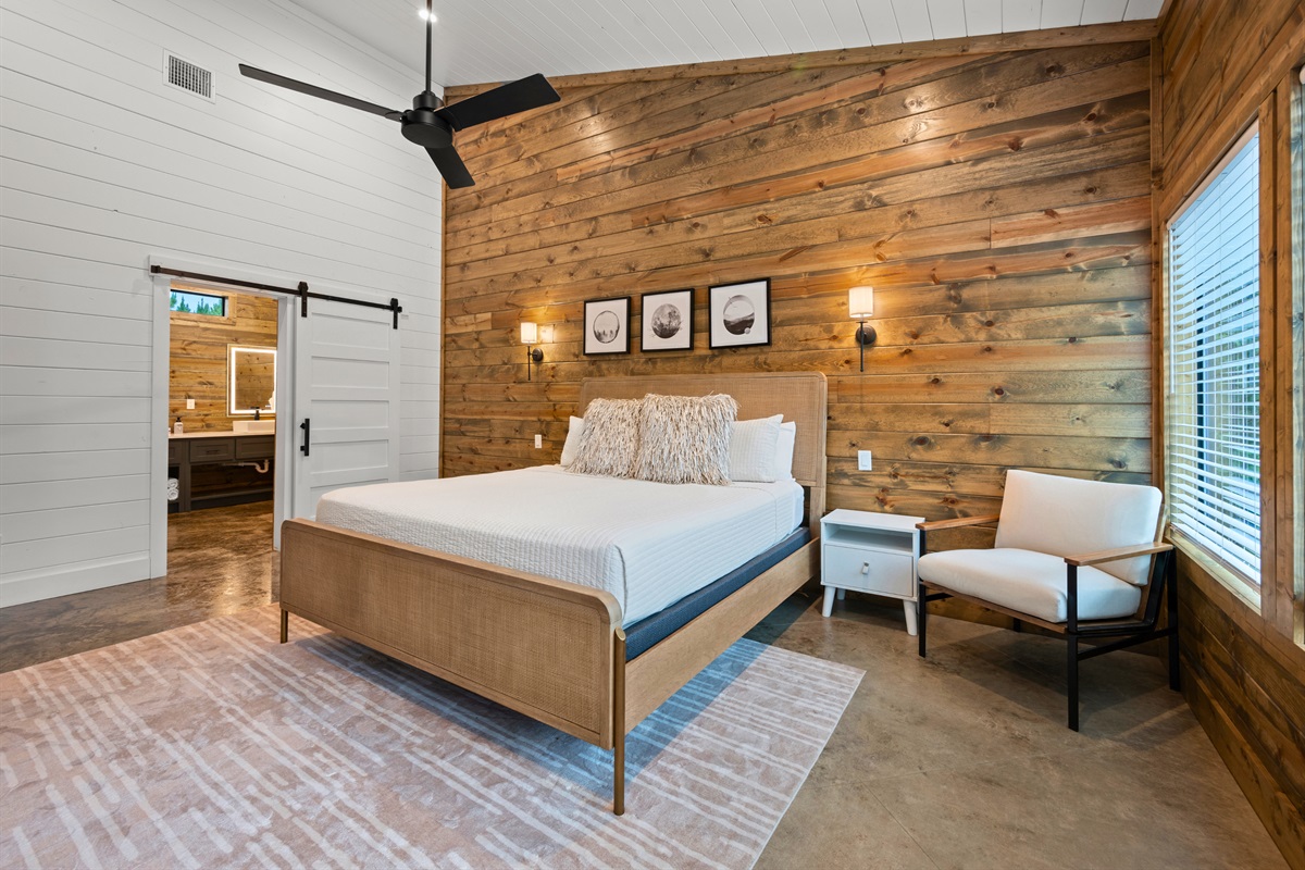 Another angle of Bedroom 2 with cozy seating nook.