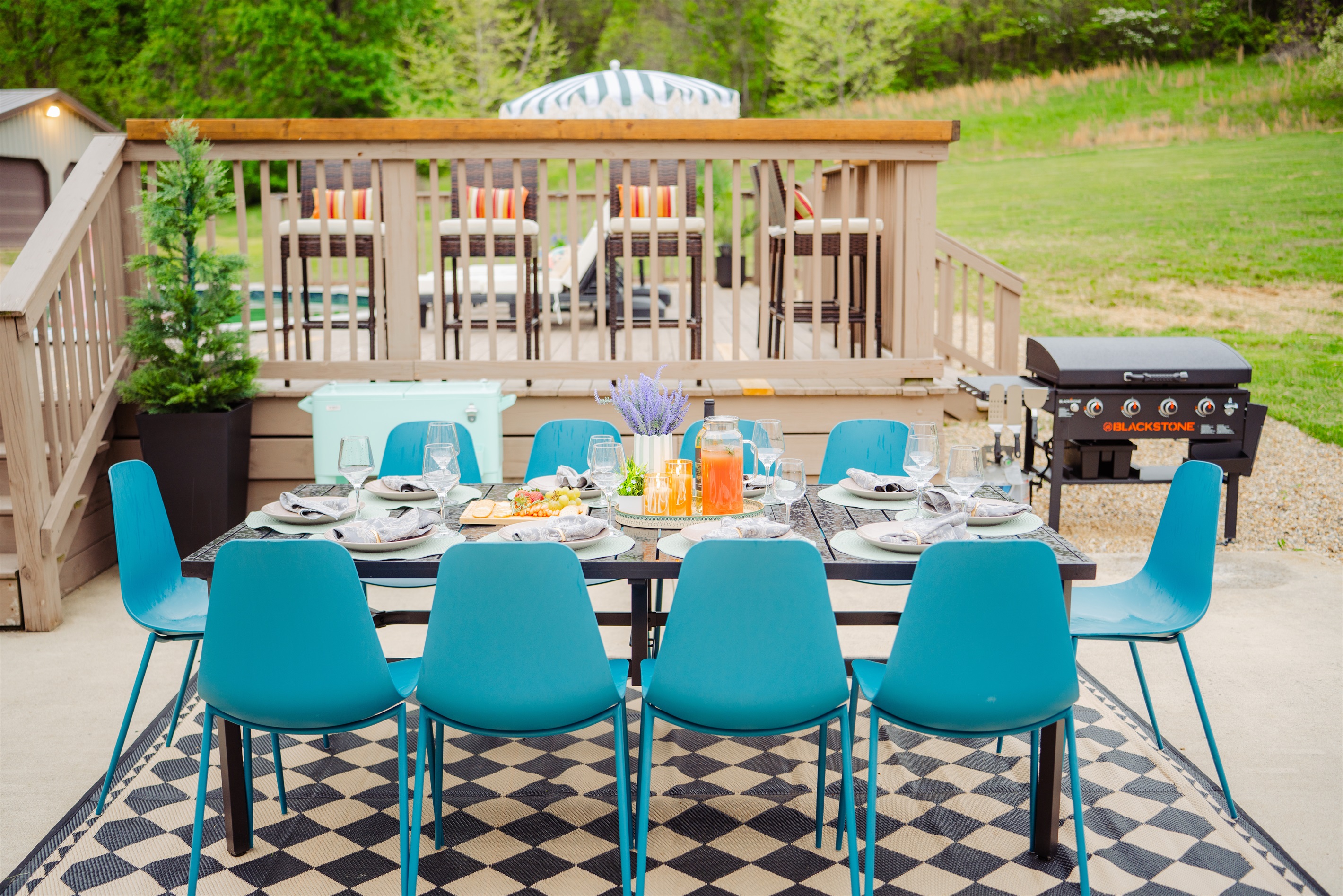 A perfect outdoor setup for grilling, dining, and making memories