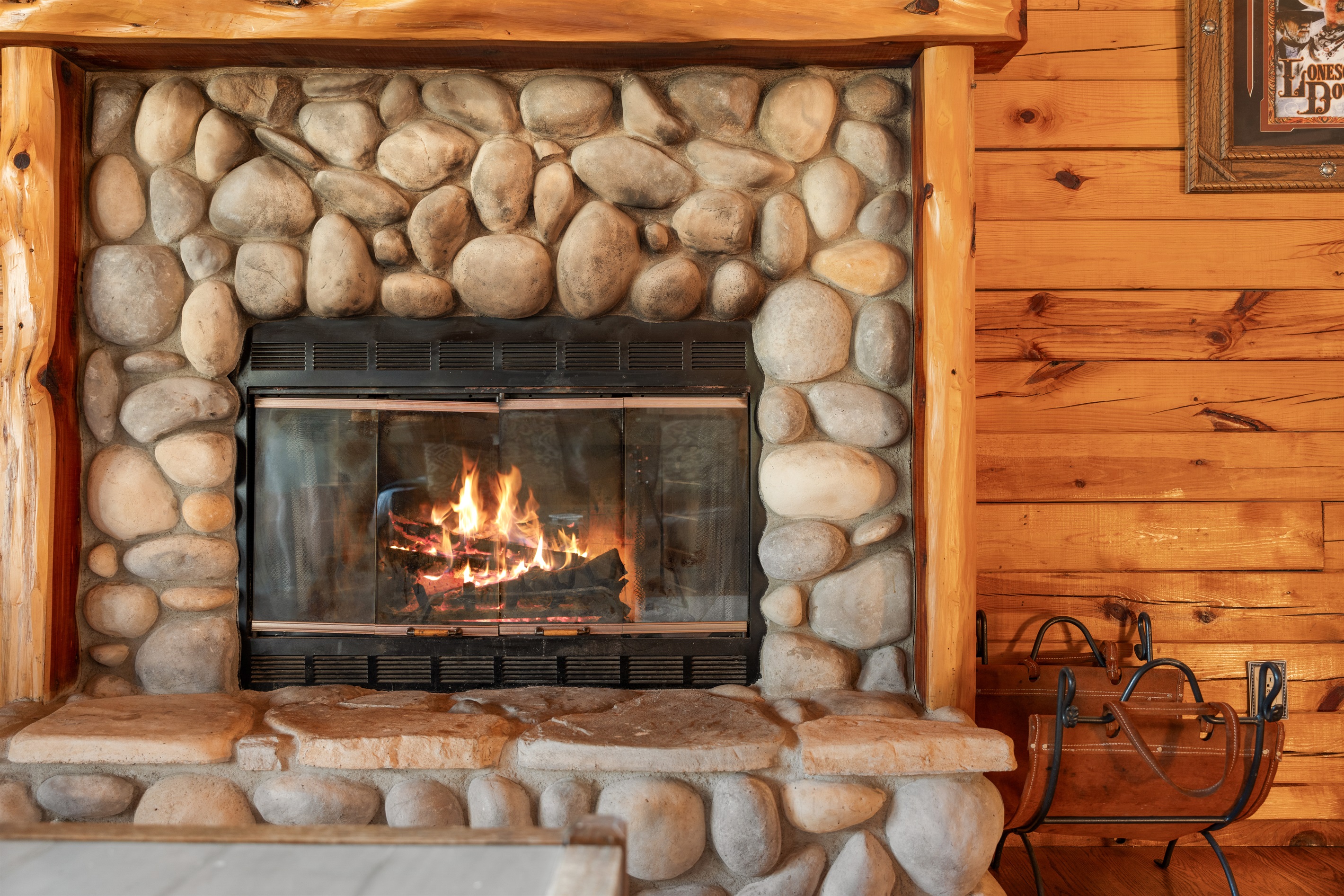 Snuggle close and savor intimate moments by the glowing fire