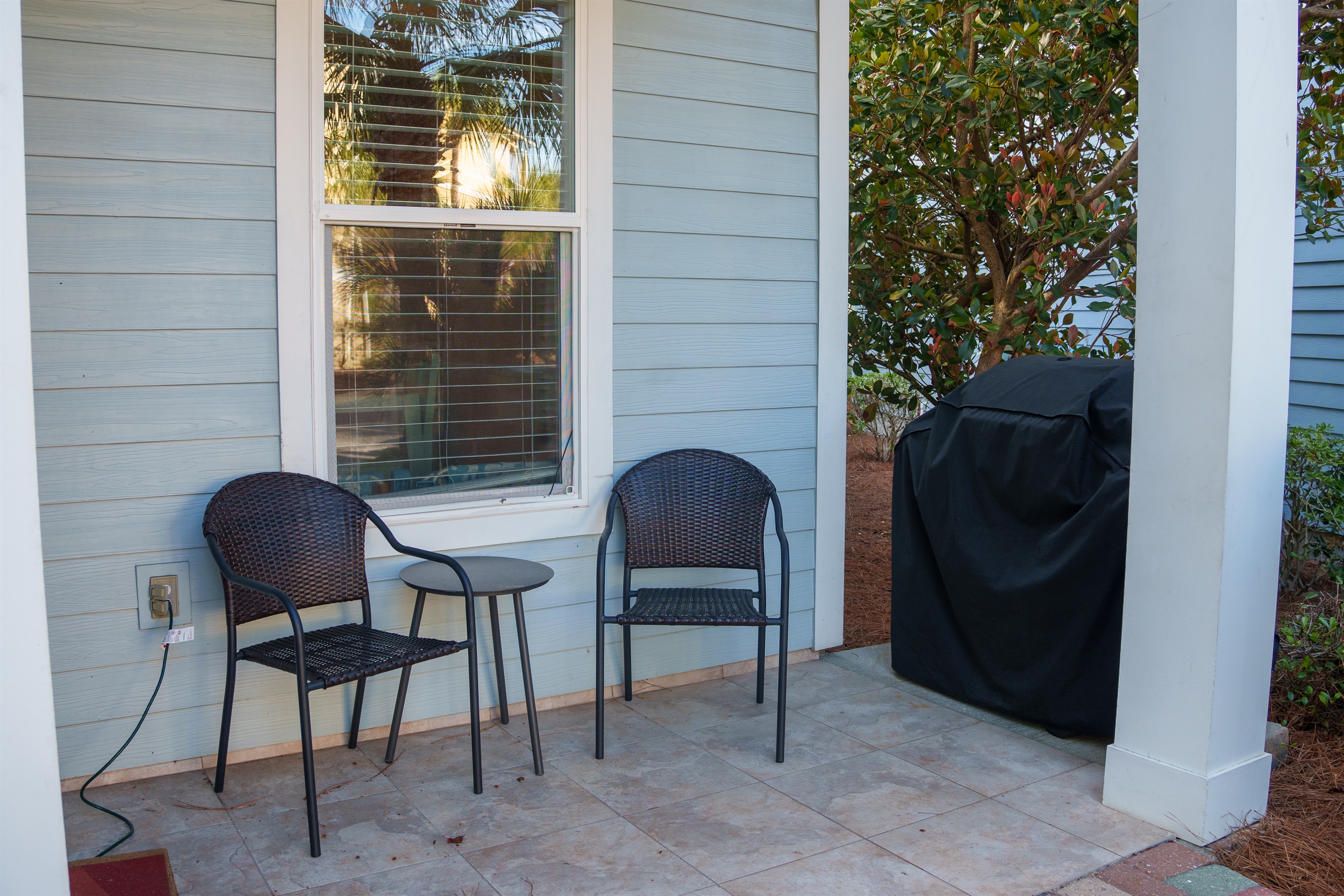 Front patio with grill