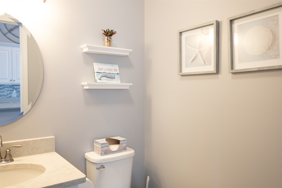 Powder room on main living floor
