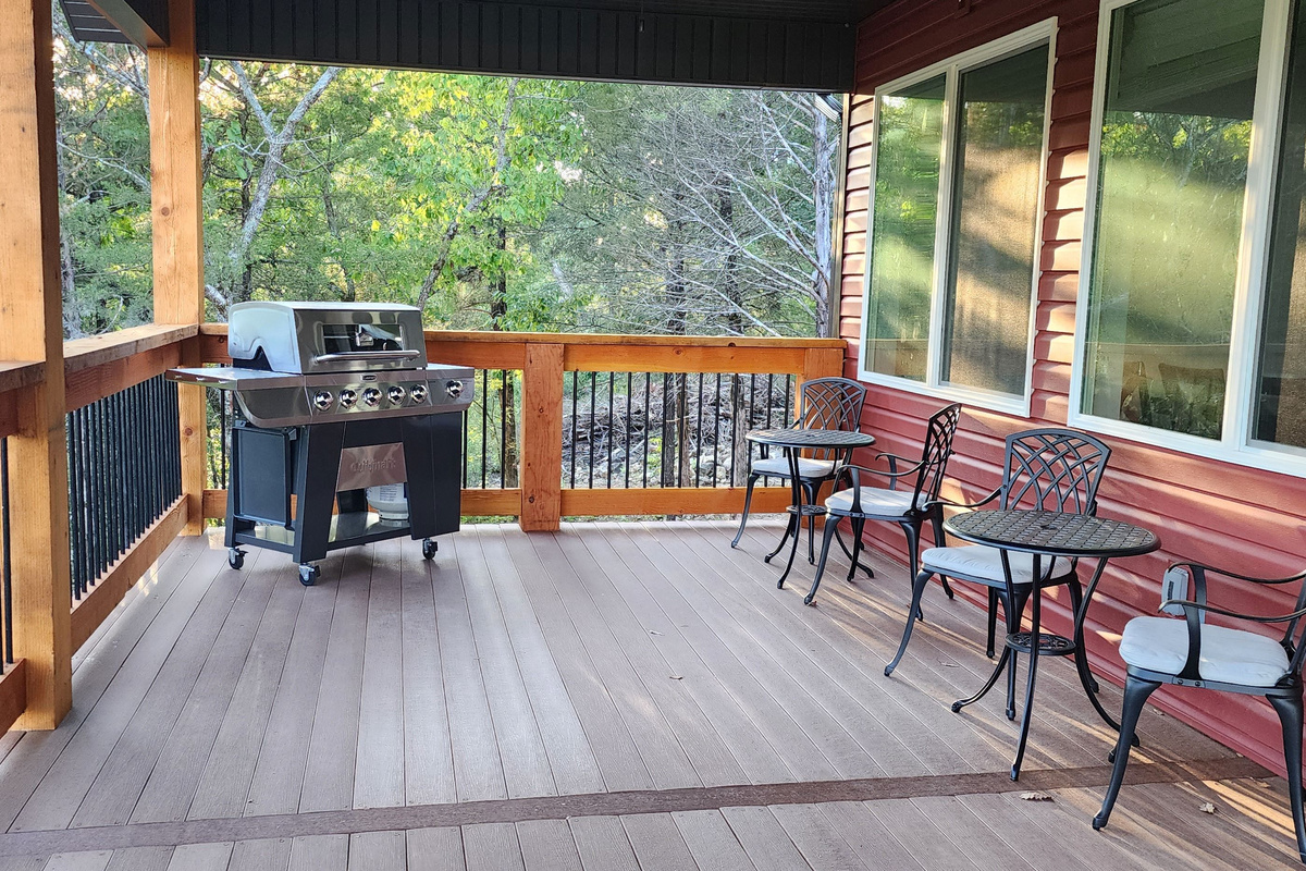 Grill out while enjoying the peaceful Ozark scenery.