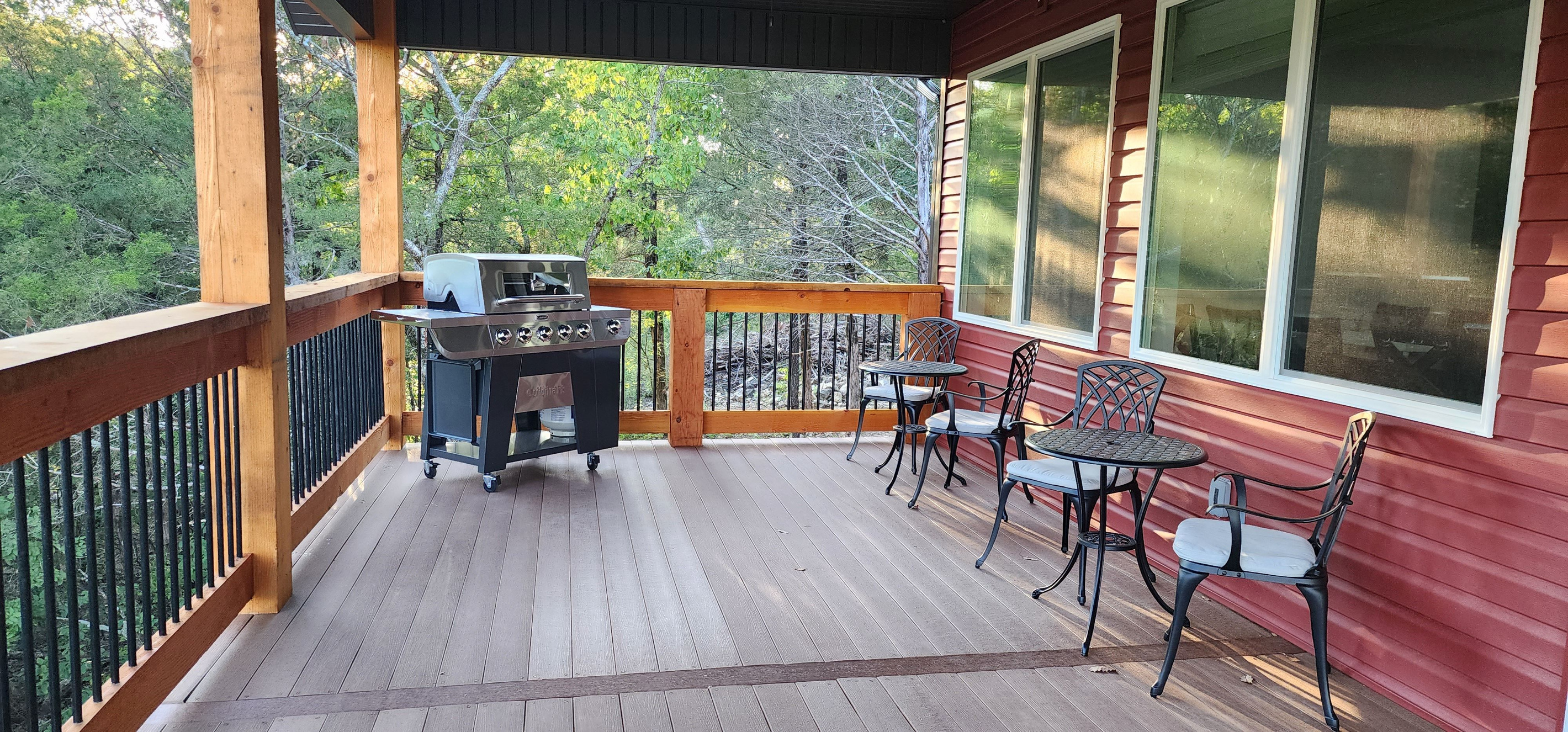 Grill out while enjoying the peaceful Ozark scenery.