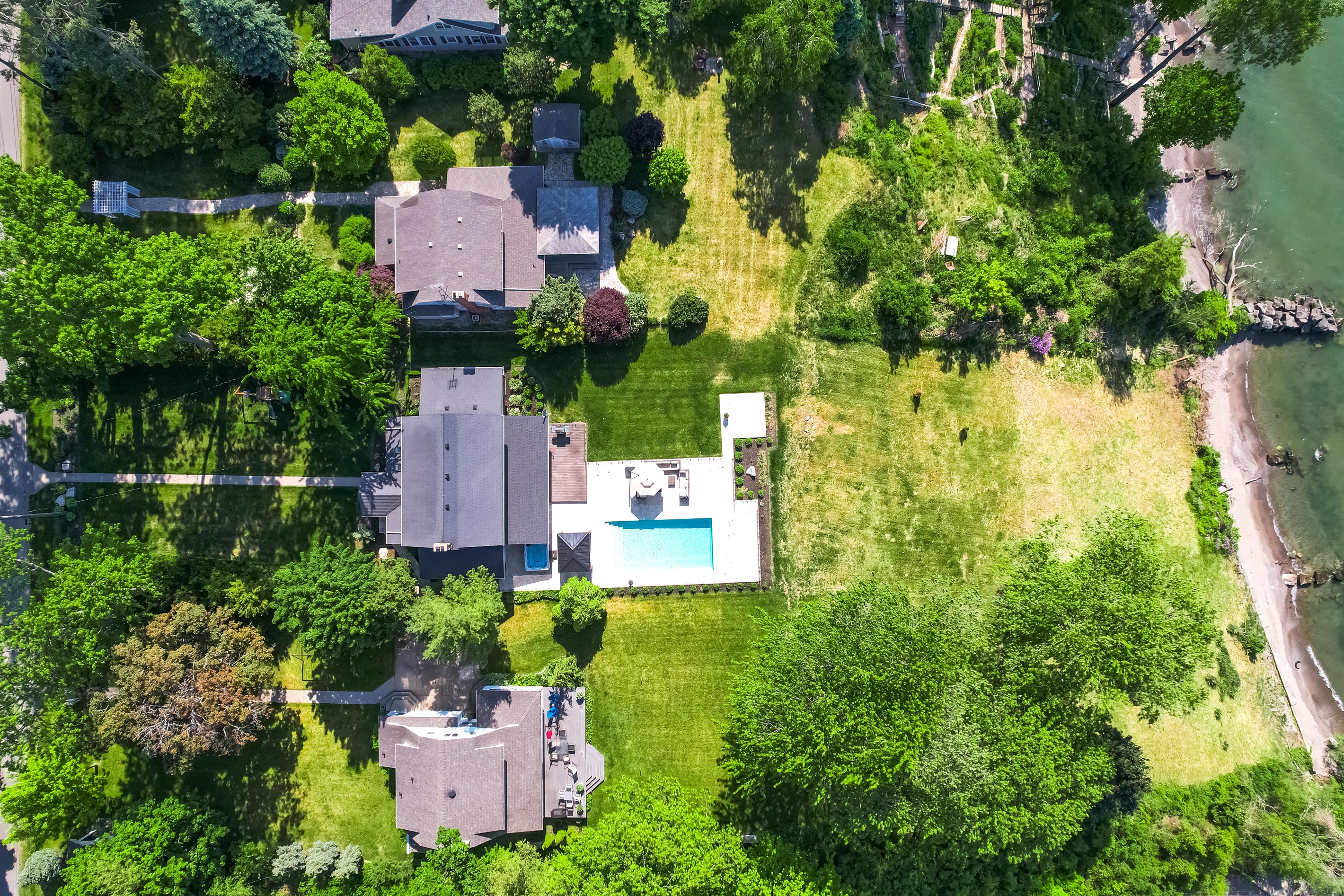 Ariel view of the property