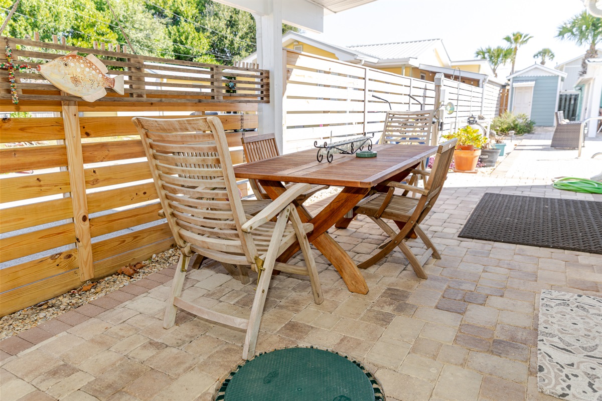 Back covered sitting area