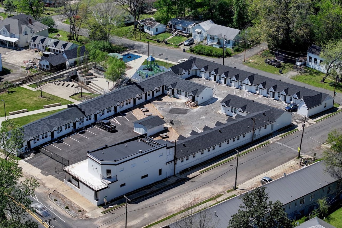 aerial view of property
