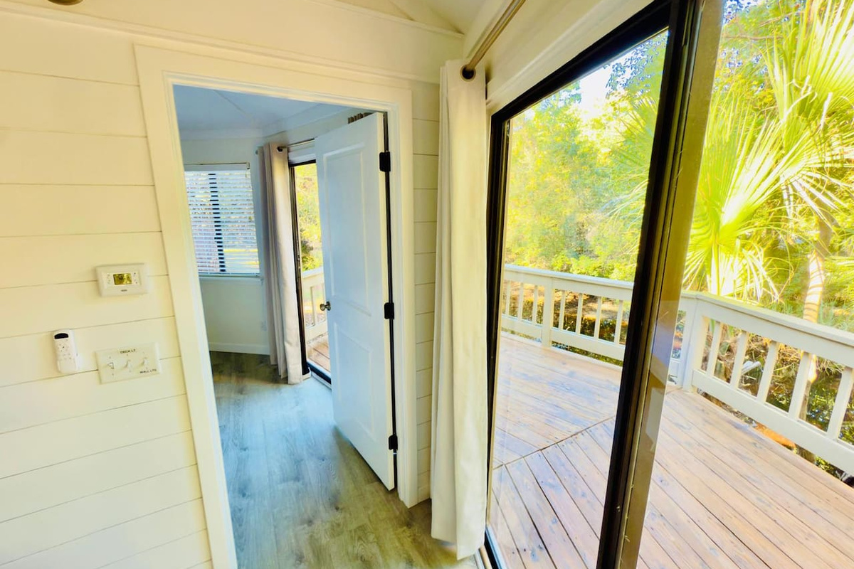 Doors out to the wraparound deck